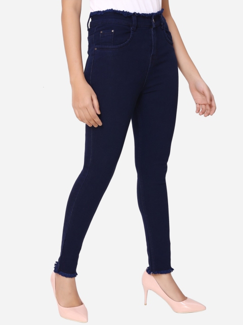 

ZRI Navy Blue Skinny Fit High-Rise Stretchable Jeans