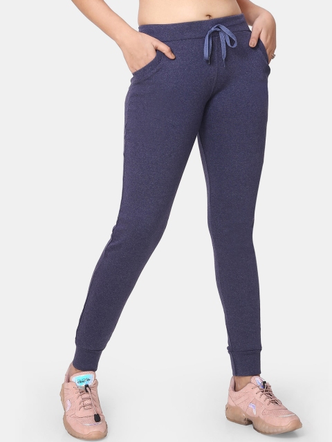 

ZRI Women Blue Solid Slim Fit Cotton Joggers