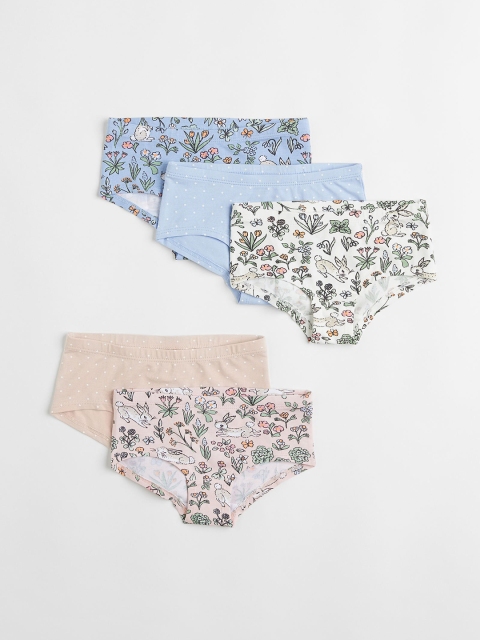 

H&M Girls 5-Pack Hipster Briefs, White