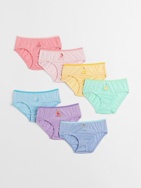 

H&M Girls Pack Of 7 Printed Pure Cotton Briefs, Pink