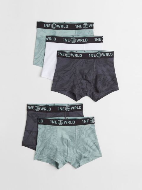 

H&M Boys 5-Pack Boxer Shorts, Grey