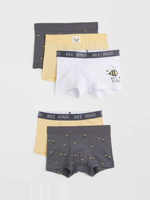 

H&M Boys 5-Pack Boxer Shorts, Grey