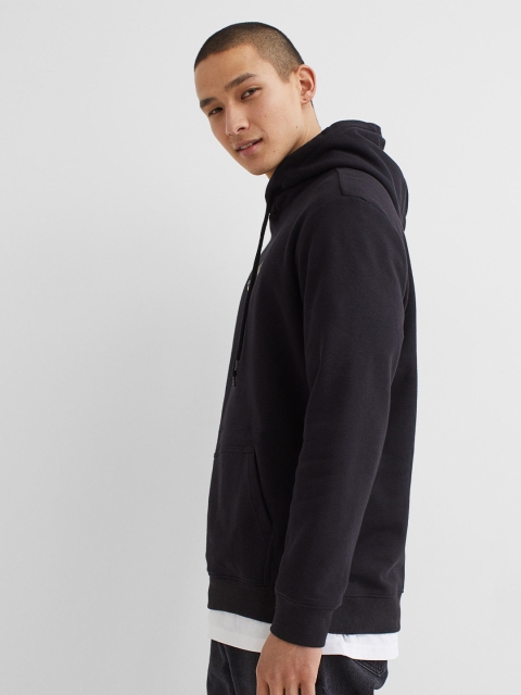 

H&M Men Black Regular Fit Hoodie