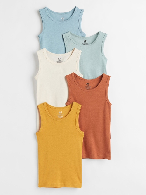 

H&M Boys 5-Pack Cotton Vest Tops, Multi