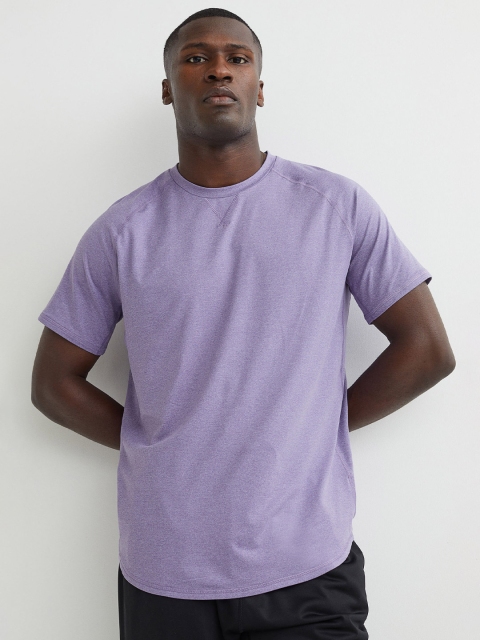 

H&M Men Lavender Solid Loose Fit Sports Top