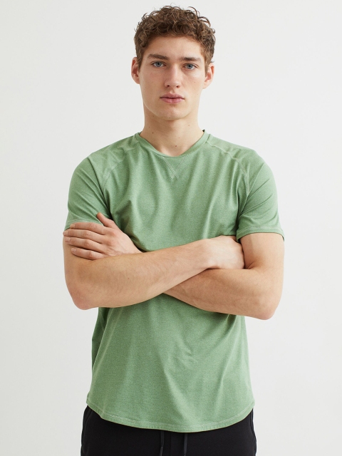 

H&M Men Green Loose Fit Sports Top