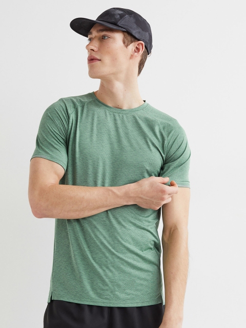 

H&M Men Green Regular Fit Running top