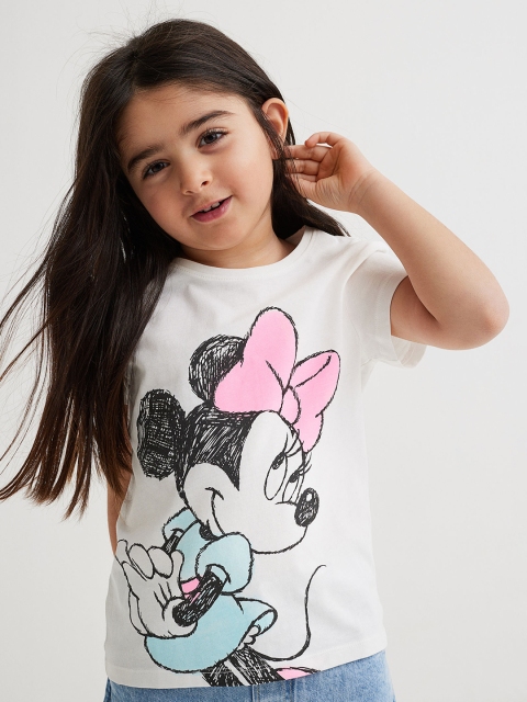 

H&M Girls Pure Cotton 5-Pack Printed Jersey Tops, Purple