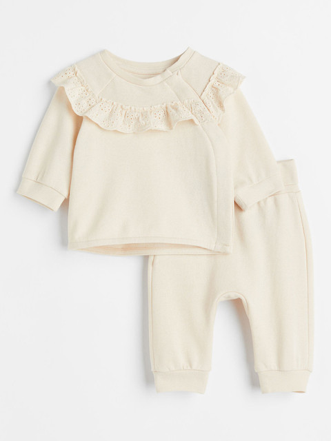 

H&M Girls Beige 2-piece Cotton Set