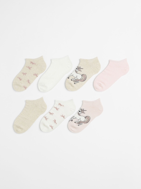 

H&M Girls Beige 7-Pack Trainer Socks