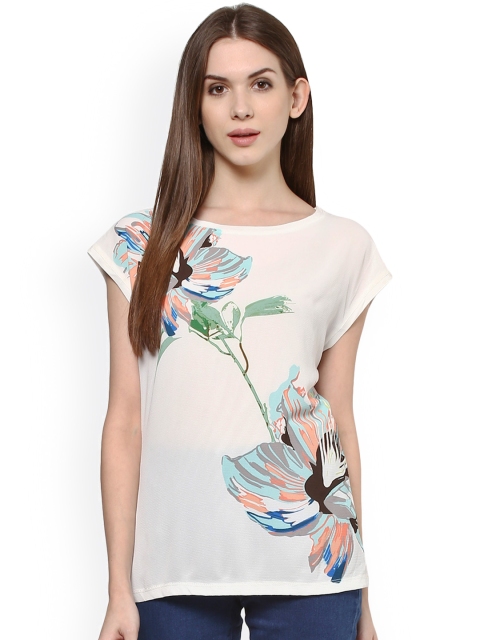 

Harpa White Floral Print Top