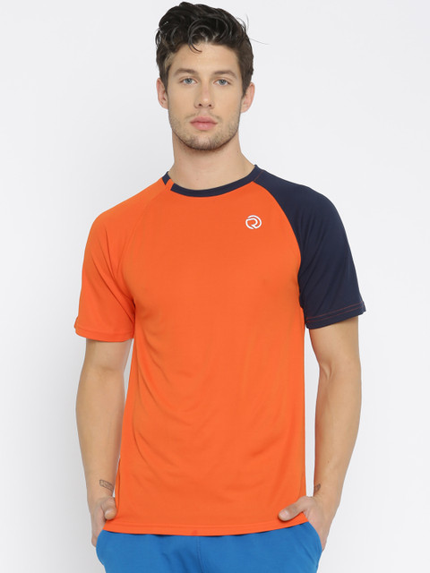 

REVO Men Orange Slim Fit T-shirt
