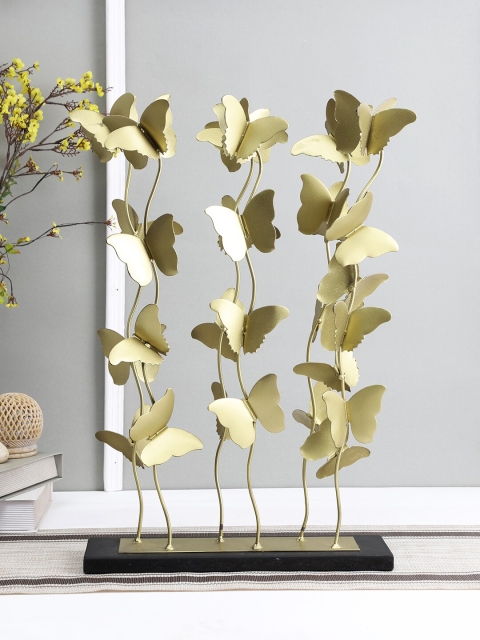 

Aapno Rajasthan Gold-Toned Midas Culster Butterflies Table Dcor Showpiece