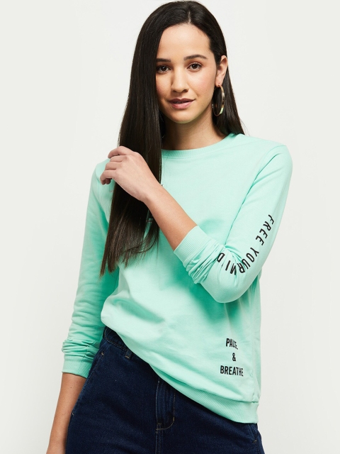 

max Women Green Sweatshirt
