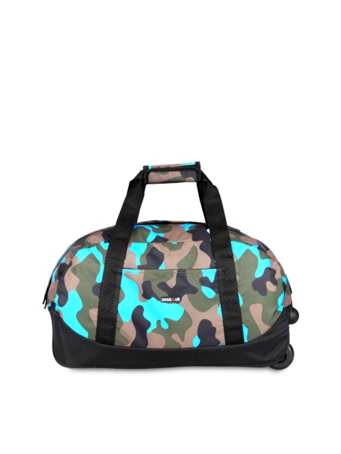 

Bags.R.us Unisex Blue Camouflage Print 35L Duffel Trolley Bag