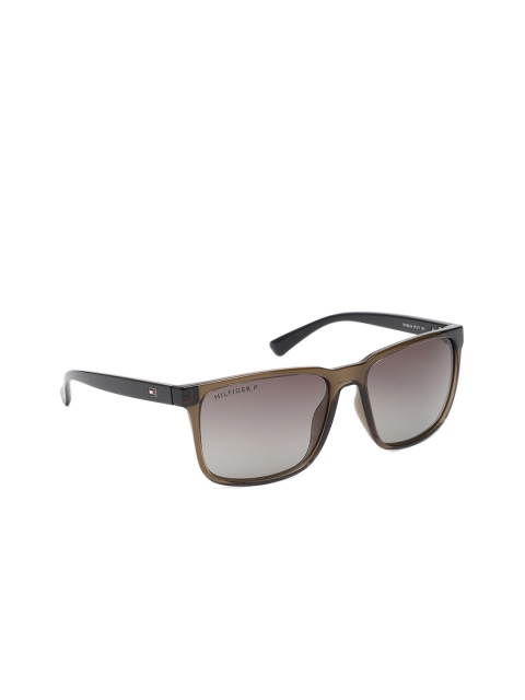 

Tommy Hilfiger Unisex Grey Lens & Brown Aviator Sunglasses Tommy Hilfiger 1530 C4 S