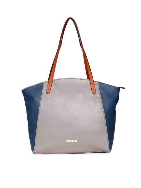

Caprese Grey & Blue Colourblocked Shoulder Bag