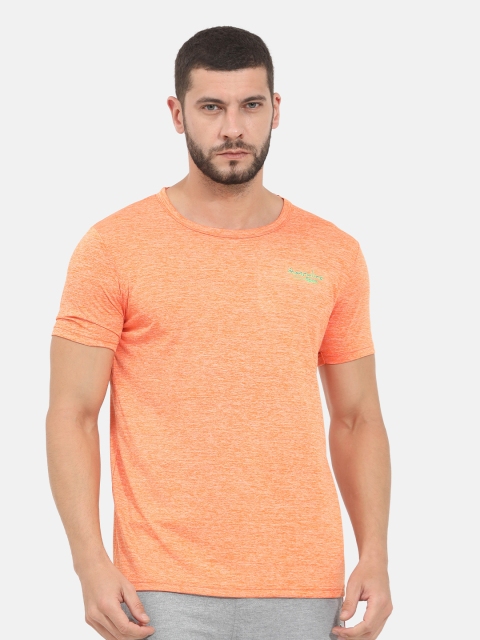 

Masculino Latino Plus Plus Size Men Orange Self Design Rapid Dry Training or Gym T-shirt