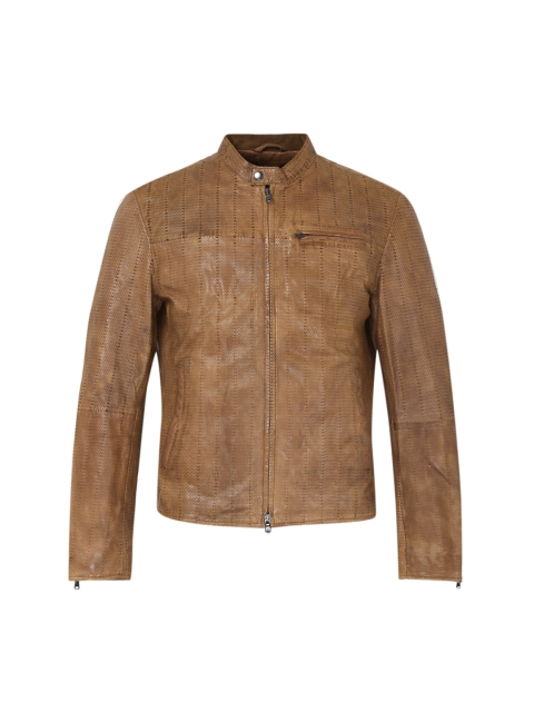 

JOHN VARVATOS Men Tan Biker Jacket