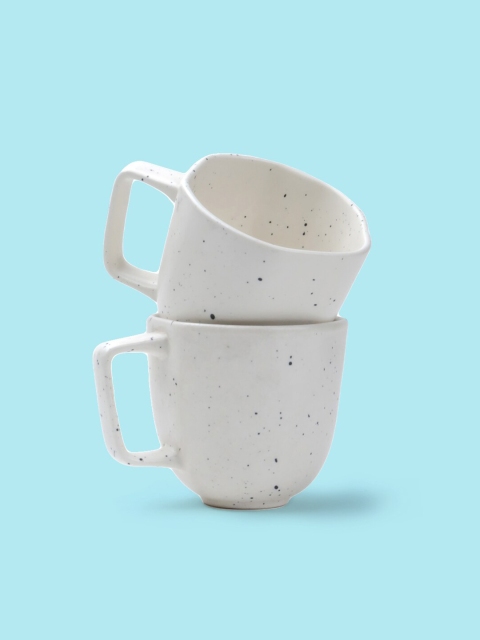 

SHAY White Solid Stoneware Matte Cups Set of 2