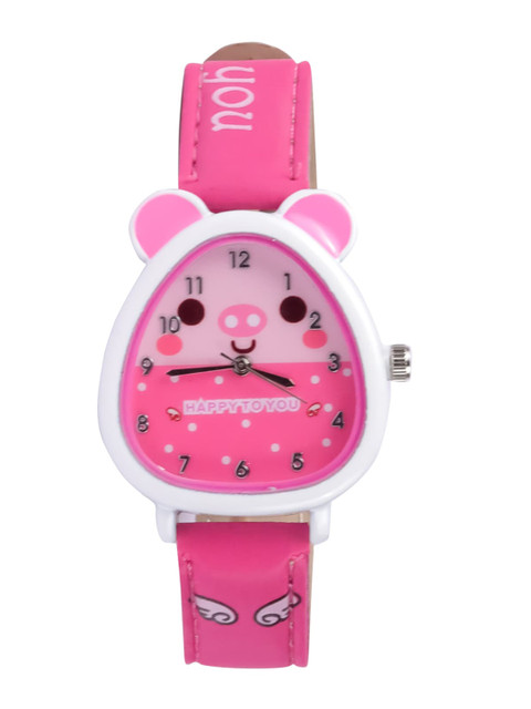 

Spiky Unisex Kids Pink Printed Dial & Pink Leather Straps Analogue Watch Hty_Pnk_Pnk_1