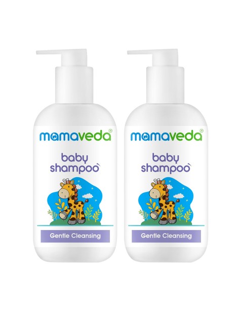 

Mamaveda Set of 2 Gentle Cleansing Baby Shampoo with Aloe Vera 250 ml each, White