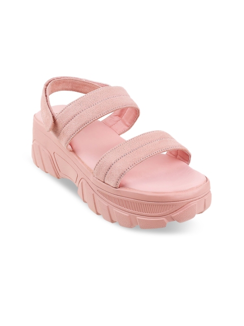

Metro Peach-Coloured Flatform Sandals