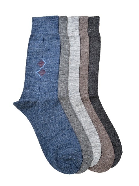 

MARC Men Multicoloured Set of 5 Above Ankle-Length Socks, Blue
