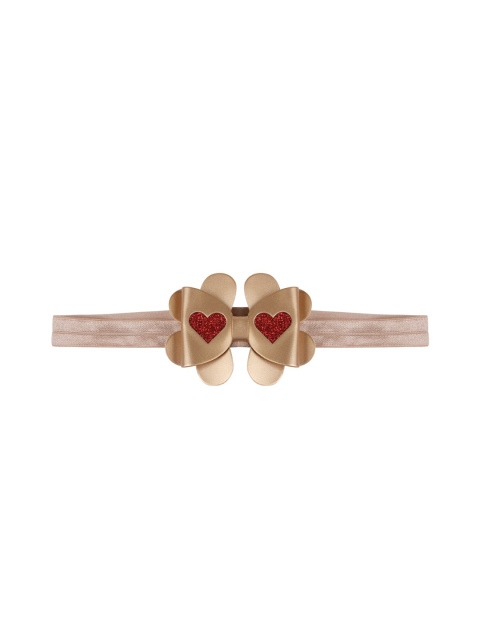 

Aye Candy Girls Gold-Toned & Maroon Hairband with Bow Detail