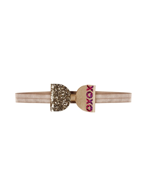 

Aye Candy Girls Gold-Coloured Embellished XOXO Bow Headband