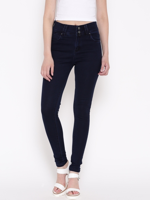 

Devis Women Navy Slim Fit Mid-Rise Clean Look Jeans, Navy blue