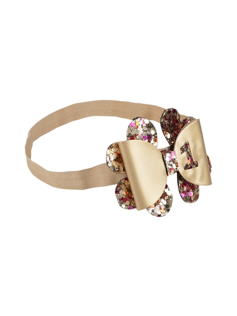 

Aye Candy Girls Gold-Coloured & Pink Embellished Headband