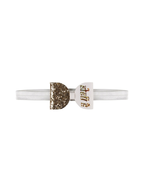 

Aye Candy Girls Gold-Coloured & White Embellished Chill Wrap Headband