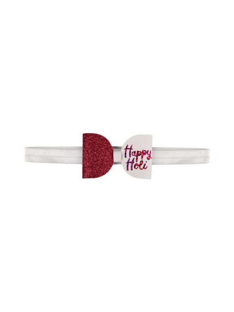 

Aye Candy Girls Pink & White Embellished Happy Holi Headband