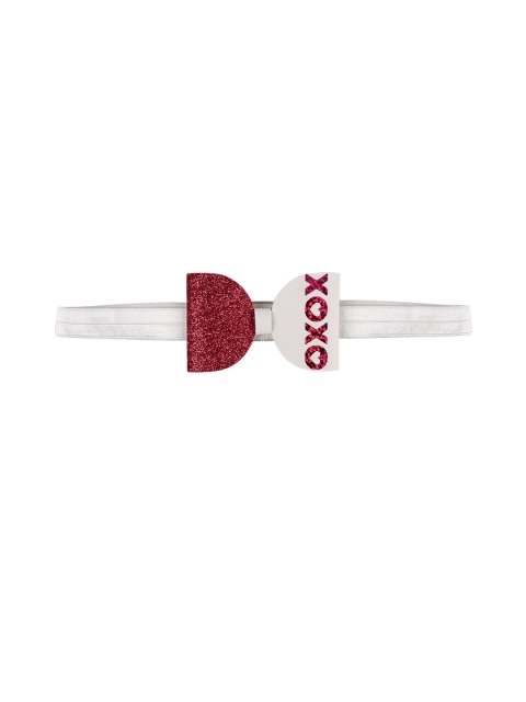 

Aye Candy Girls White & Red Embellished Bow Headband