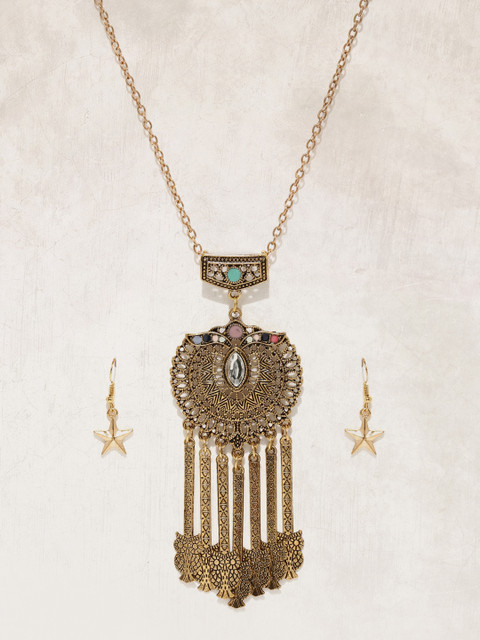 

Anouk Gold-Toned Embellished Jewellery Set