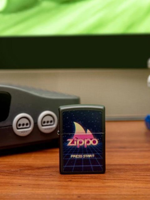 

Zippo Silver & Black Matte Gaming Design Pocket Lighter