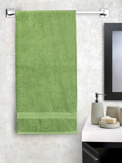 

SPACES Green Solid Pure Cotton 400 GSM High Absorbency Bath Towels
