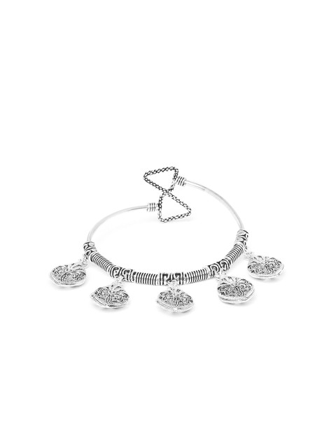 

ZeroKaata Women Silver-Plated German Silver Tribal Charm Bracelet