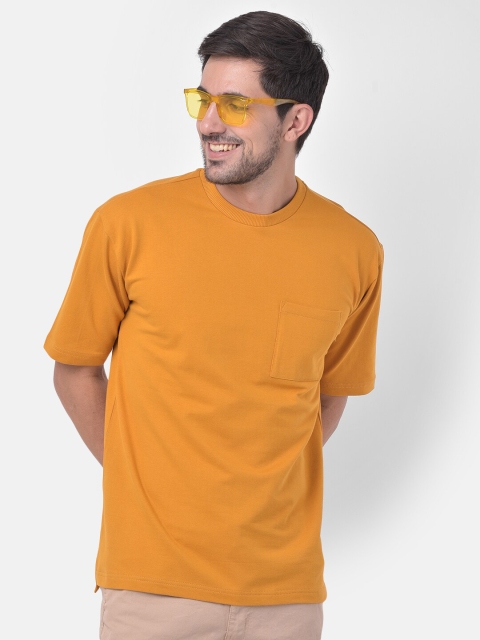 

Melangebox Men Mustard Yellow T-shirt