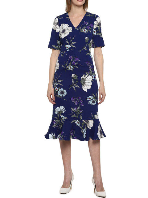 

Phase Eight Blue Floral Sheath Dress