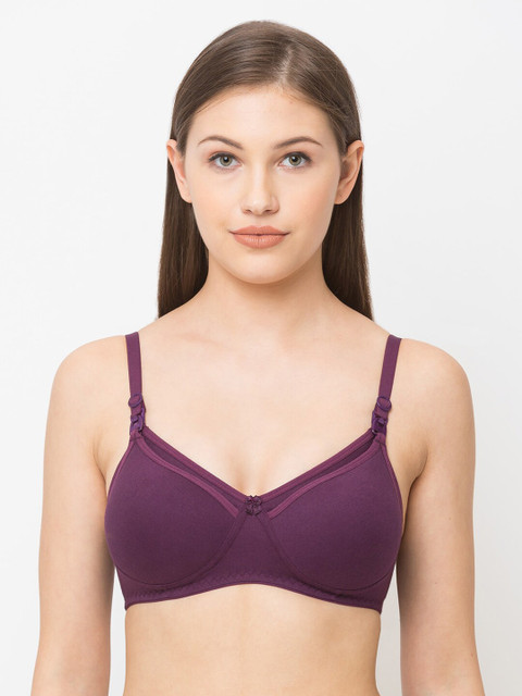 

MomToBe Purple Non Padded & Non Padded Solid Nursing Maternity Bra
