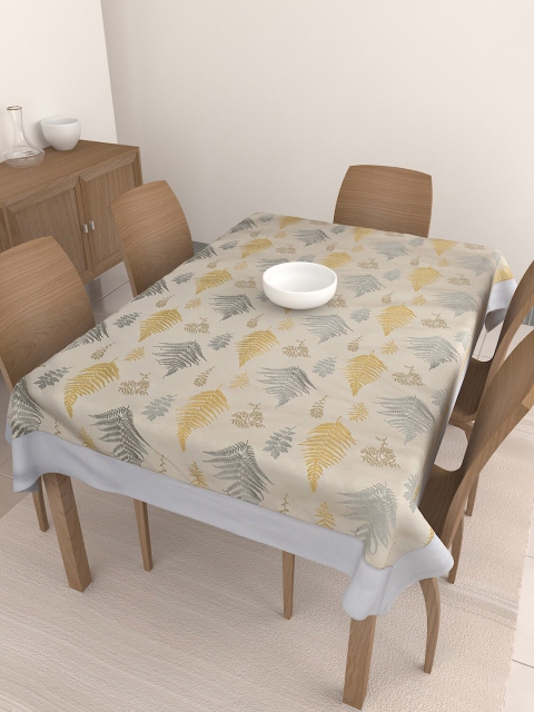 

S9home by Seasons Khaki Floral Printed Dining Table Cover