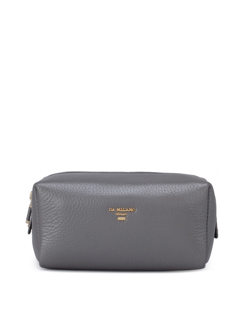 

Da Milano Grey Leather Travel Pouch