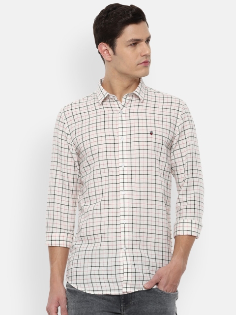 

Louis Philippe Sport Men Cream-Coloured Slim Fit Checked Casual Shirt