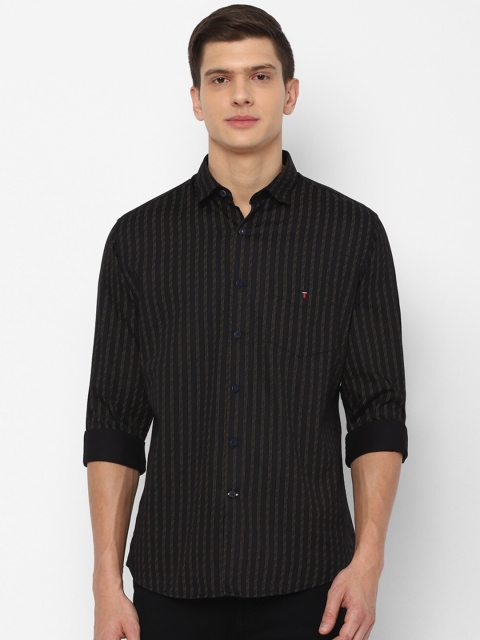 

Louis Philippe Sport Men Black Slim Fit Horizontal Stripes Cotton Casual Shirt