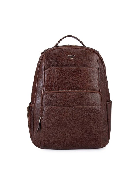 

Da Milano Unisex Brown Textured Backpack