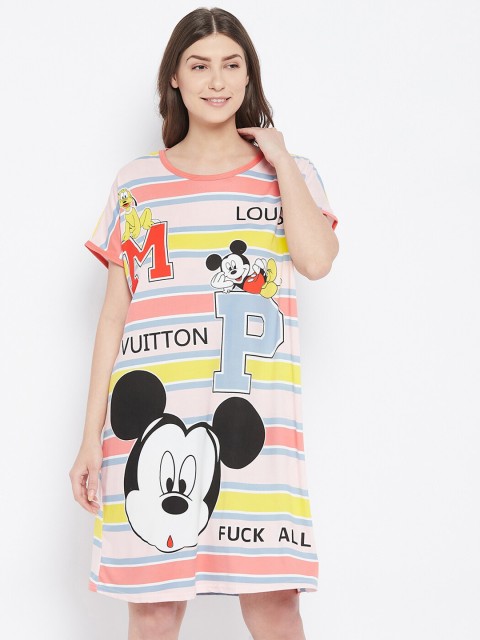 

Camey Red Printed T-shirt Nightdress
