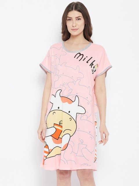 

Camey Pink Printed Nightdress