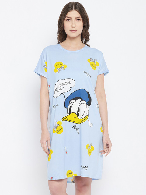 

Camey Blue Printed Nightdress